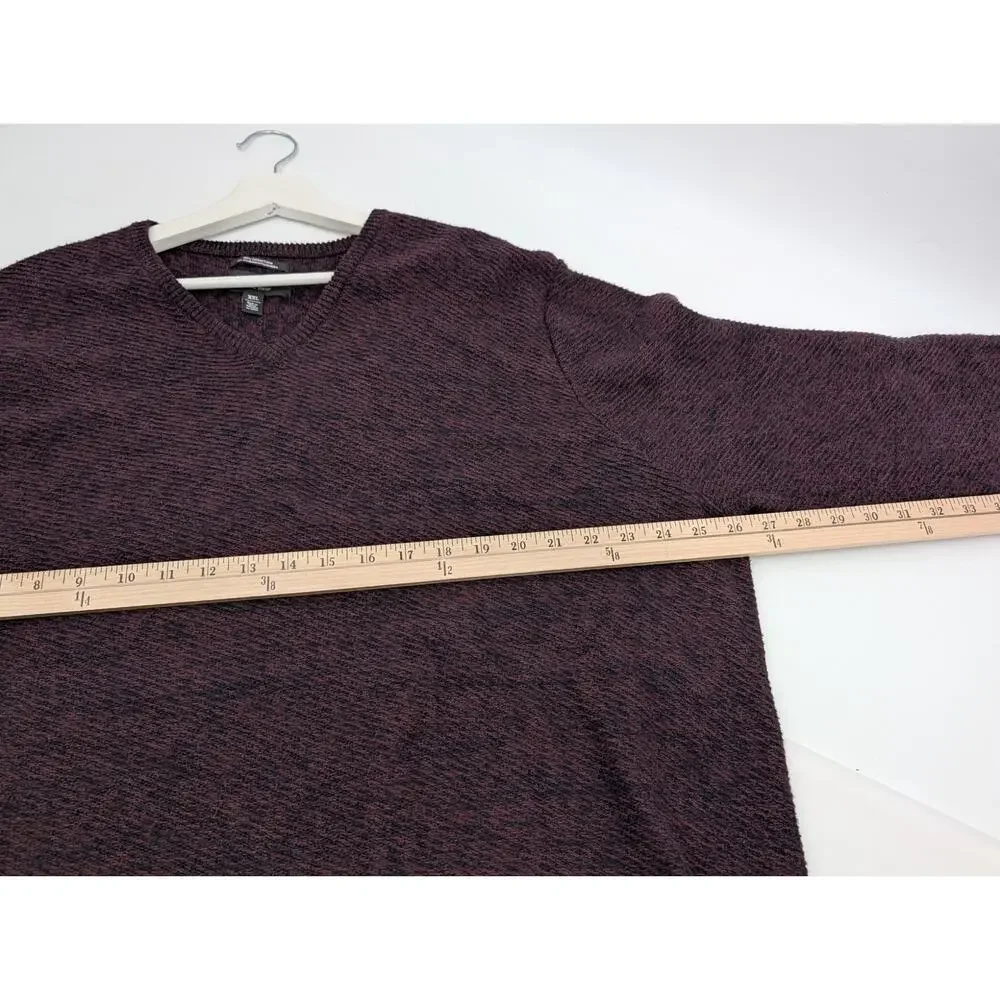 Nordstrom Men's Shop Cotton Cashmere XXL V Neck Sweater Career Office Warm